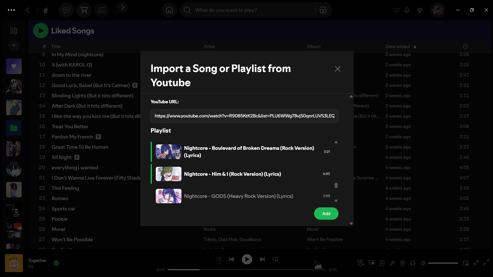 Spicetify Youtube Importer